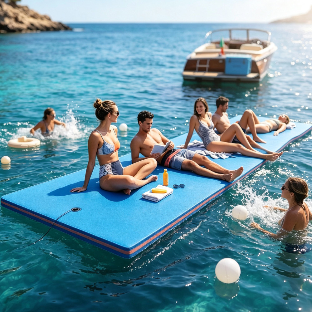 跨境floating mat水上漂浮垫xpe浮毯 水上漂浮毯水上魔毯海上浮床