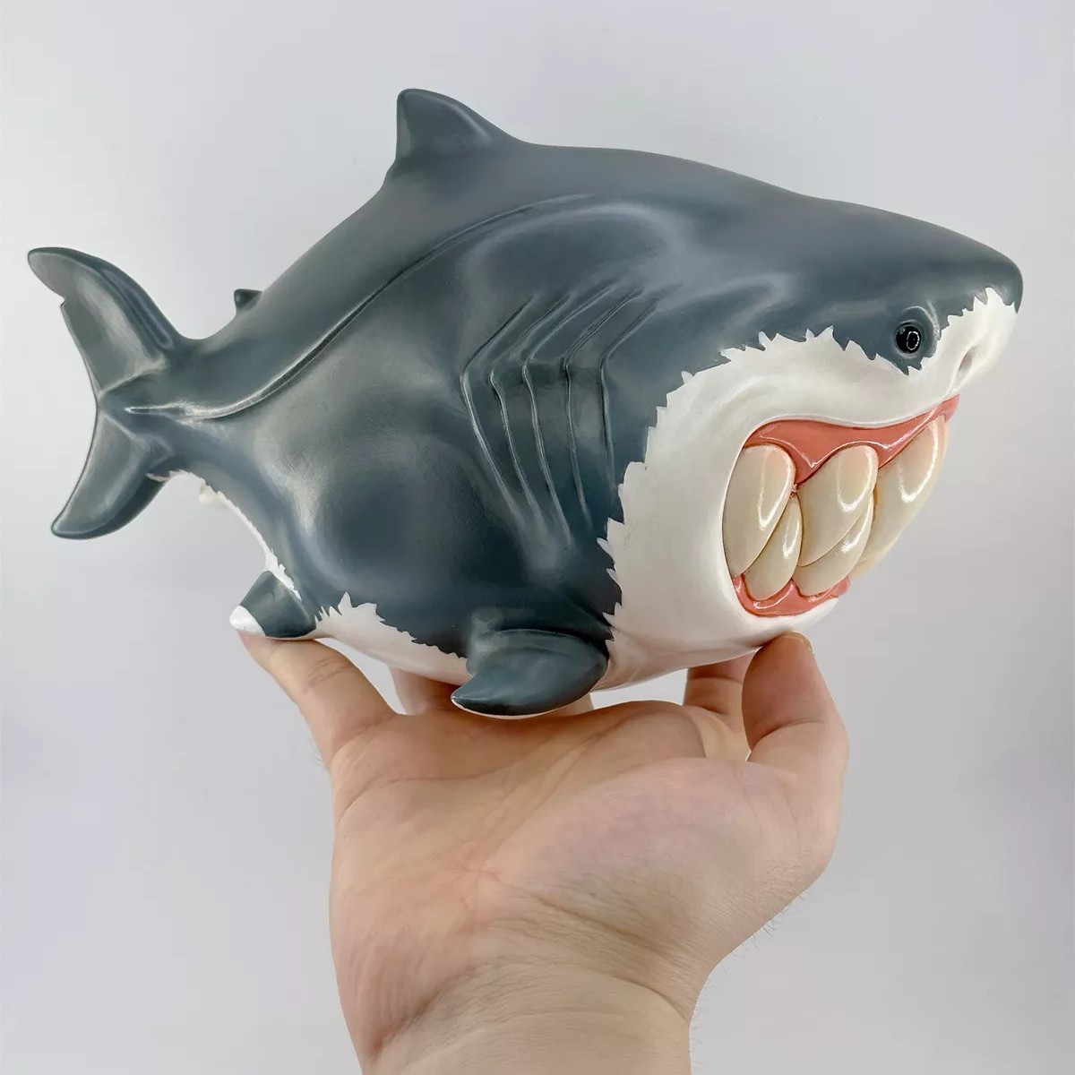 跨境shark monster figure鲨鱼怪兽摆件家居庭院ins手办大鲨鱼