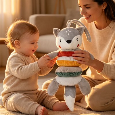 跨境Baby soothing doll 宝宝安抚玩偶摇铃新生婴儿满月礼物玩具