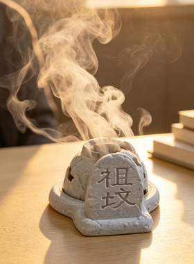 跨境新款网红爆款香炉茶桌香炉香薰炉“祖坟冒青烟”趣味创意摆件