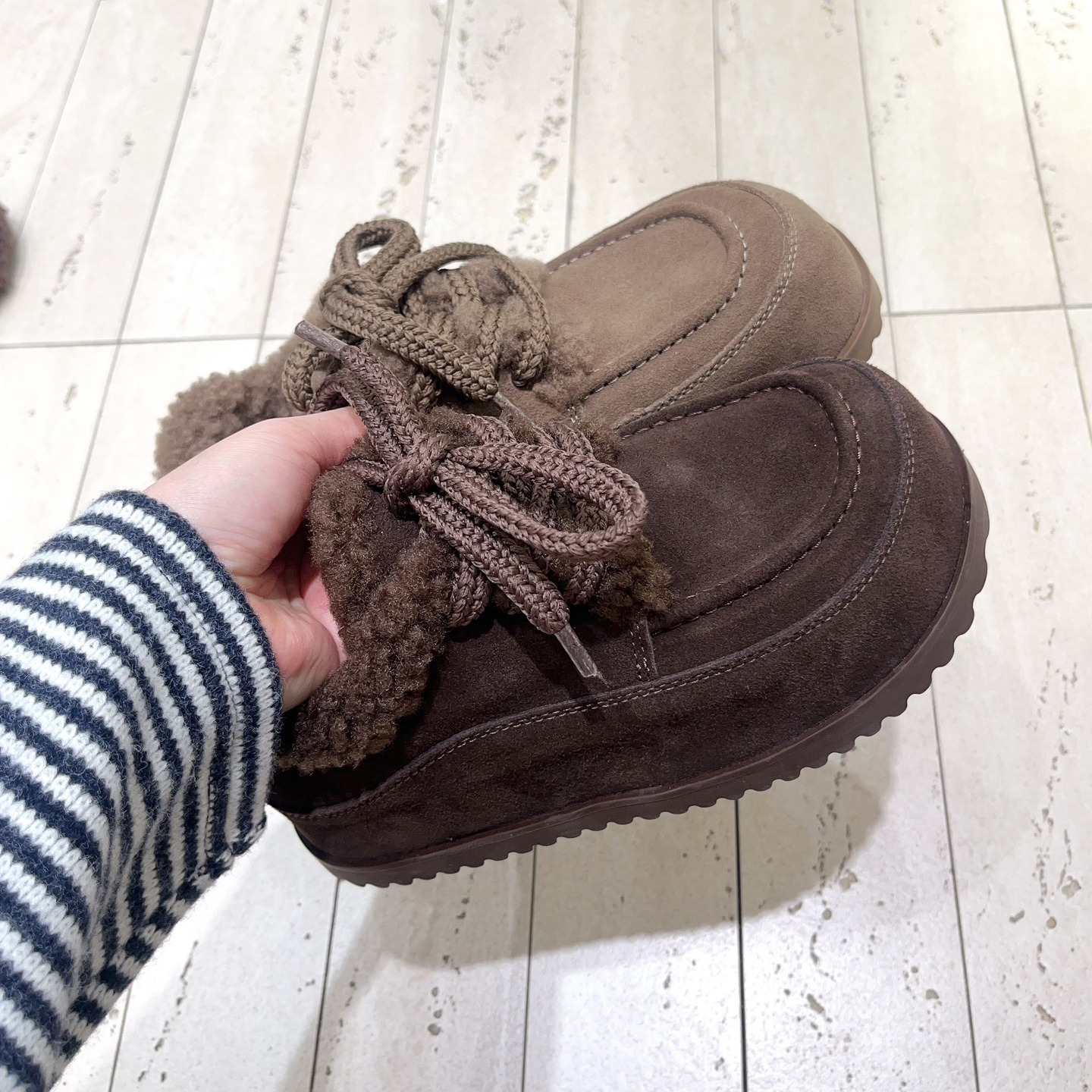 大头棉鞋冬季新款加绒复古风厚底