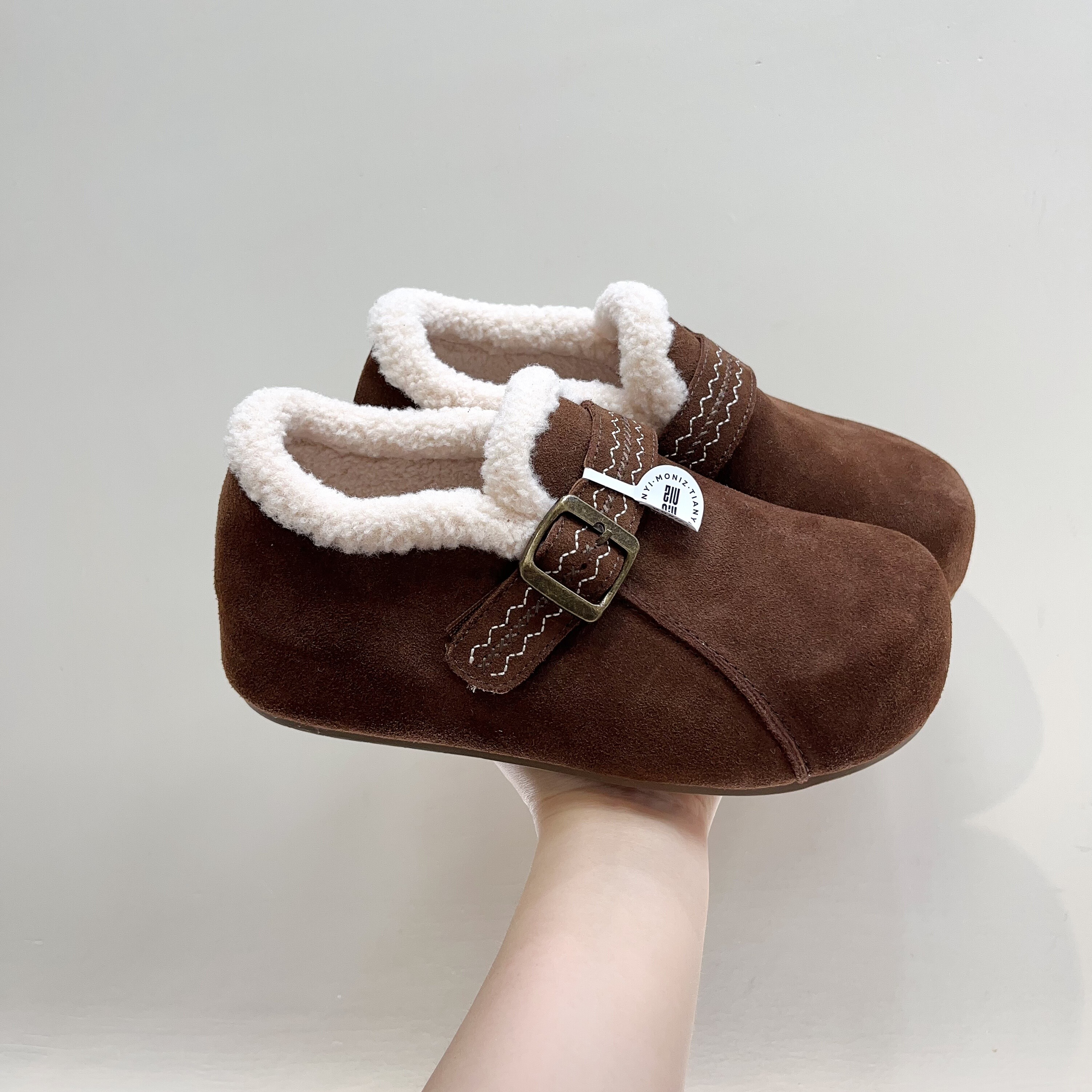 韩版百搭休闲加绒勃肯鞋