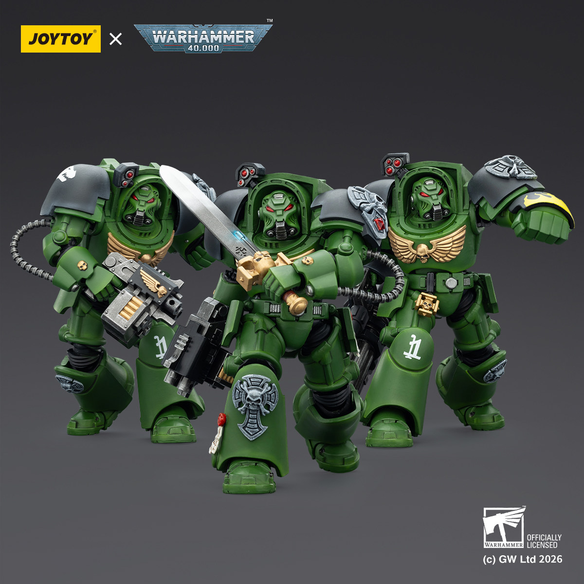 现货JOYTOY 暗源 战锤40K 1/18 火蜥蜴 终结者三件套  模玩手办图片