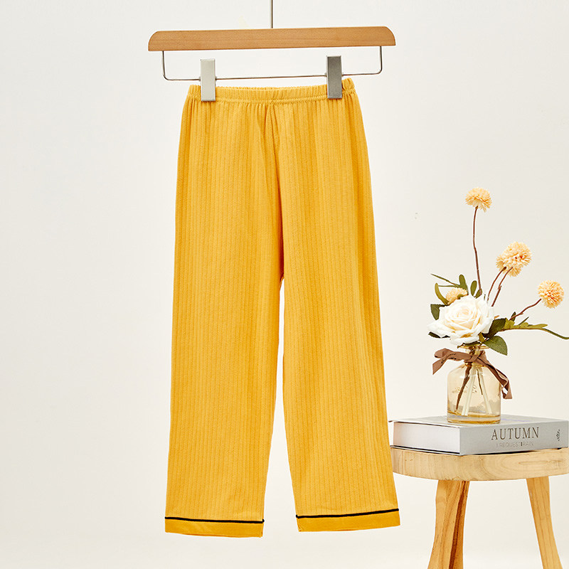 儿童睡裤纯棉夏季薄款女童家居裤中大童男童卡通印花全棉休闲长裤