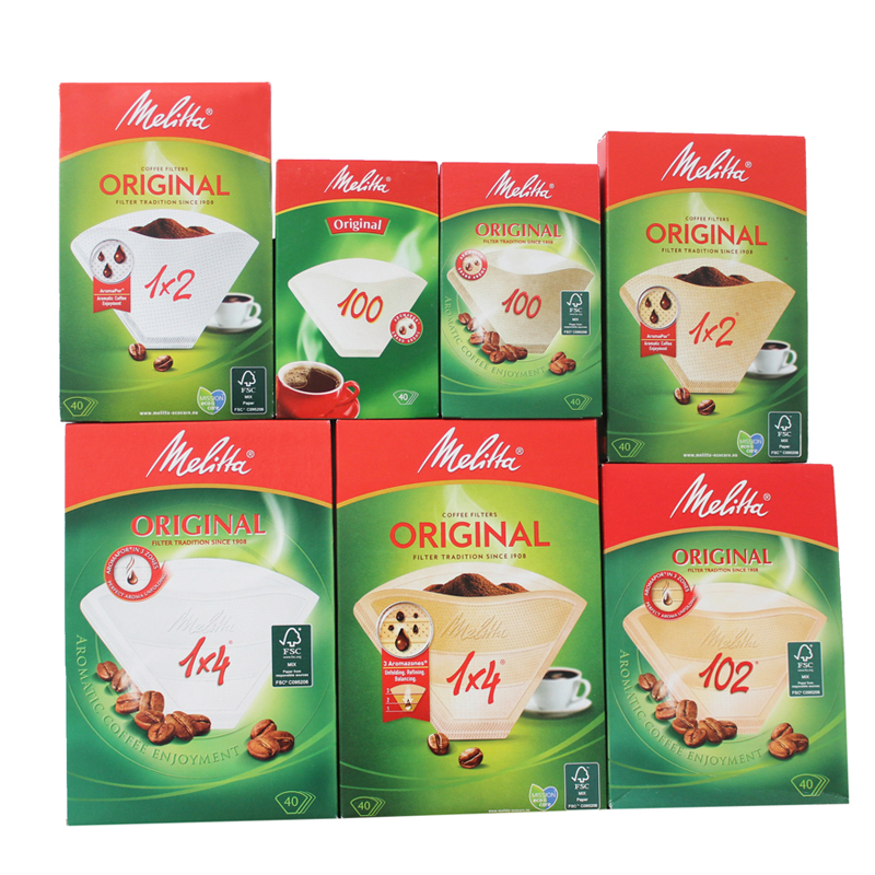 德国Melitta1*4号咖啡过滤纸1X2