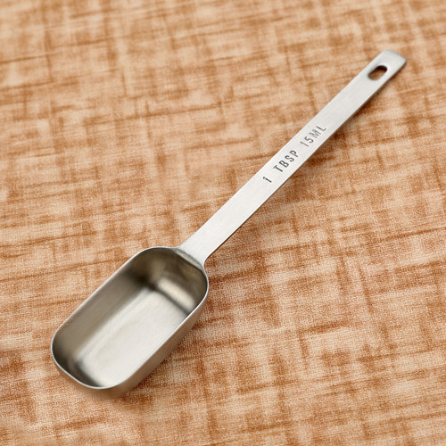不锈钢调料勺刻度计量勺方头长柄取粉勺烘焙克度勺咖啡豆量勺15ml