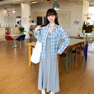 长裙休闲套装 法式 衬衫 吊带连衣裙女夏2025新款 设计感极简气质长袖