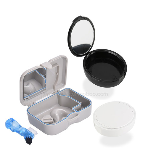 假牙盒牙套盒保持器盒子盒带刷子