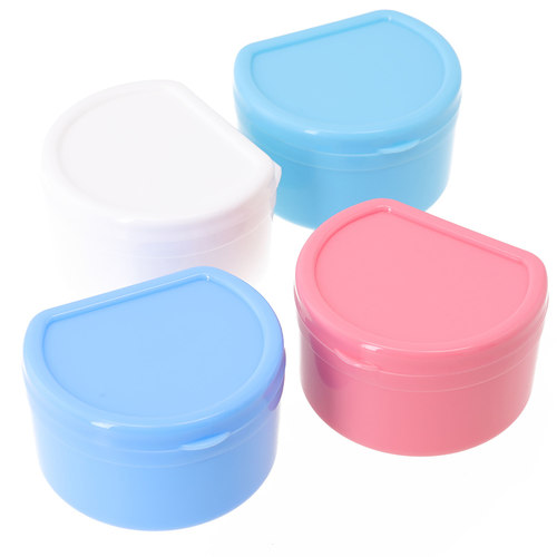 带滤网双层个人护理假牙盒