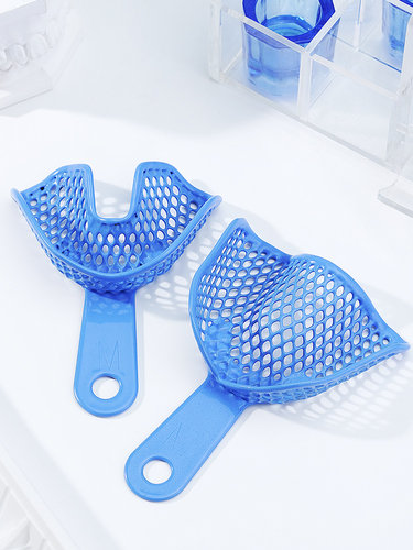 无牙颌托盘印模全口 一次性牙托盘塑钢牙托 牙科材料口腔取模托盘