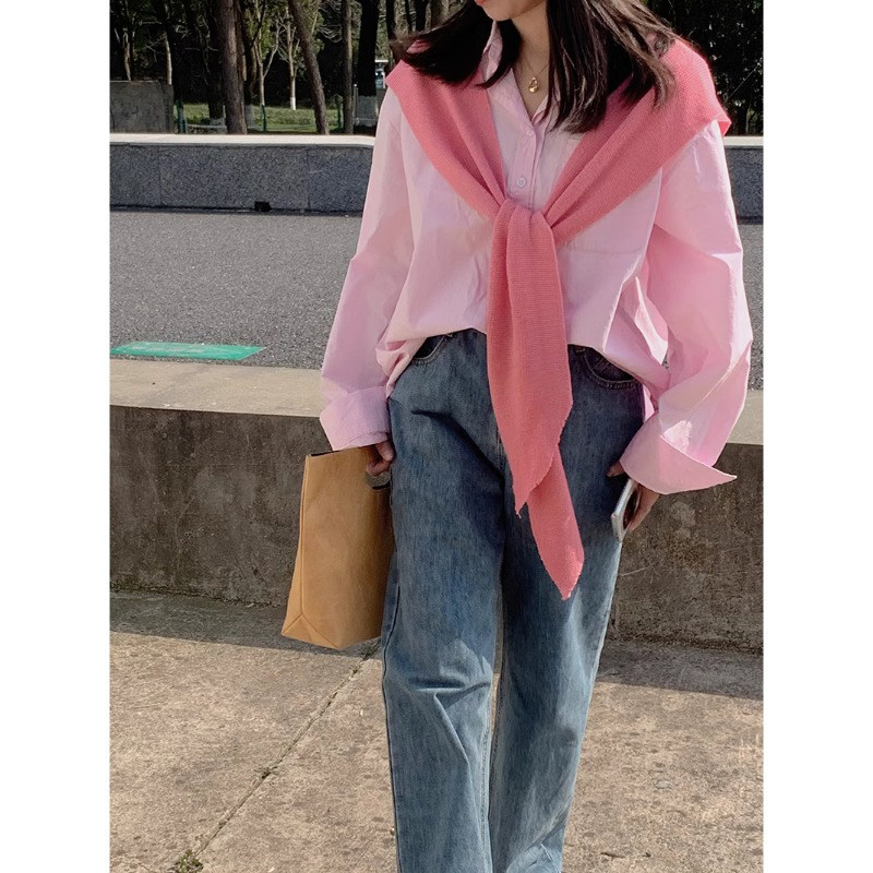 韩国博主同款显瘦针织披肩女春秋新款空调房护颈小坎肩多功能外搭