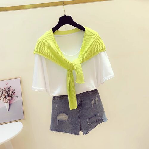 2026新款搭肩网红打结护颈椎披肩