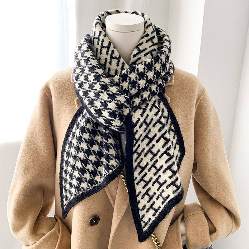 原创千鸟格围巾女秋冬韩版百搭ins潮加厚保暖气质护颈脖围脖领巾,服饰配件/皮带/帽子/围巾,围巾/丝巾/披肩,淘宝优惠券,粉丝福利购,淘宝优惠卷