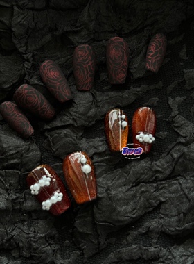 TanghesNail『曼玉』新中式旗袍穿戴甲猫眼美甲可重复用定制美甲