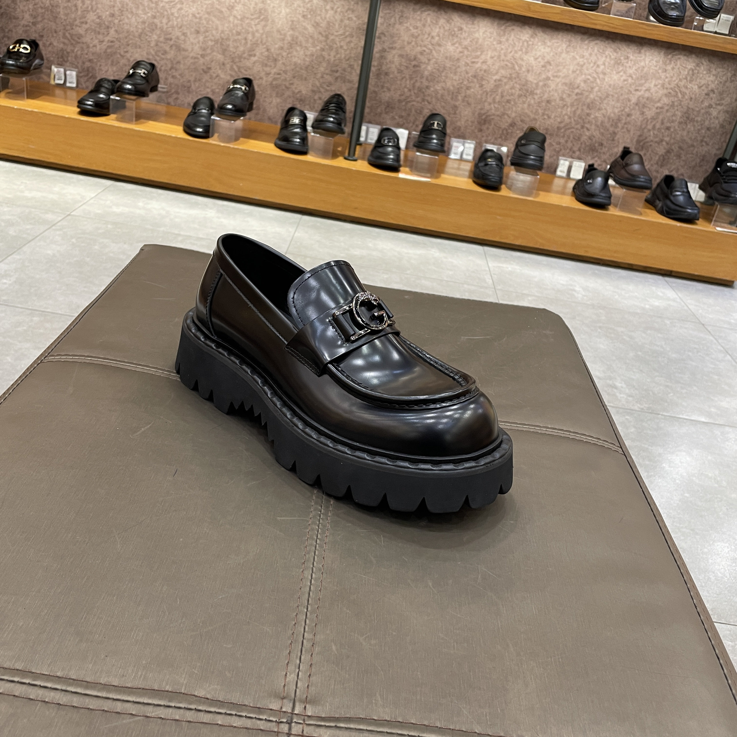 c92波斐男鞋2025春季新款重工开边珠牛皮厚底乐福鞋,流行男鞋,乐福鞋（豆豆鞋）,淘宝优惠券,粉丝福利购,淘宝优惠卷