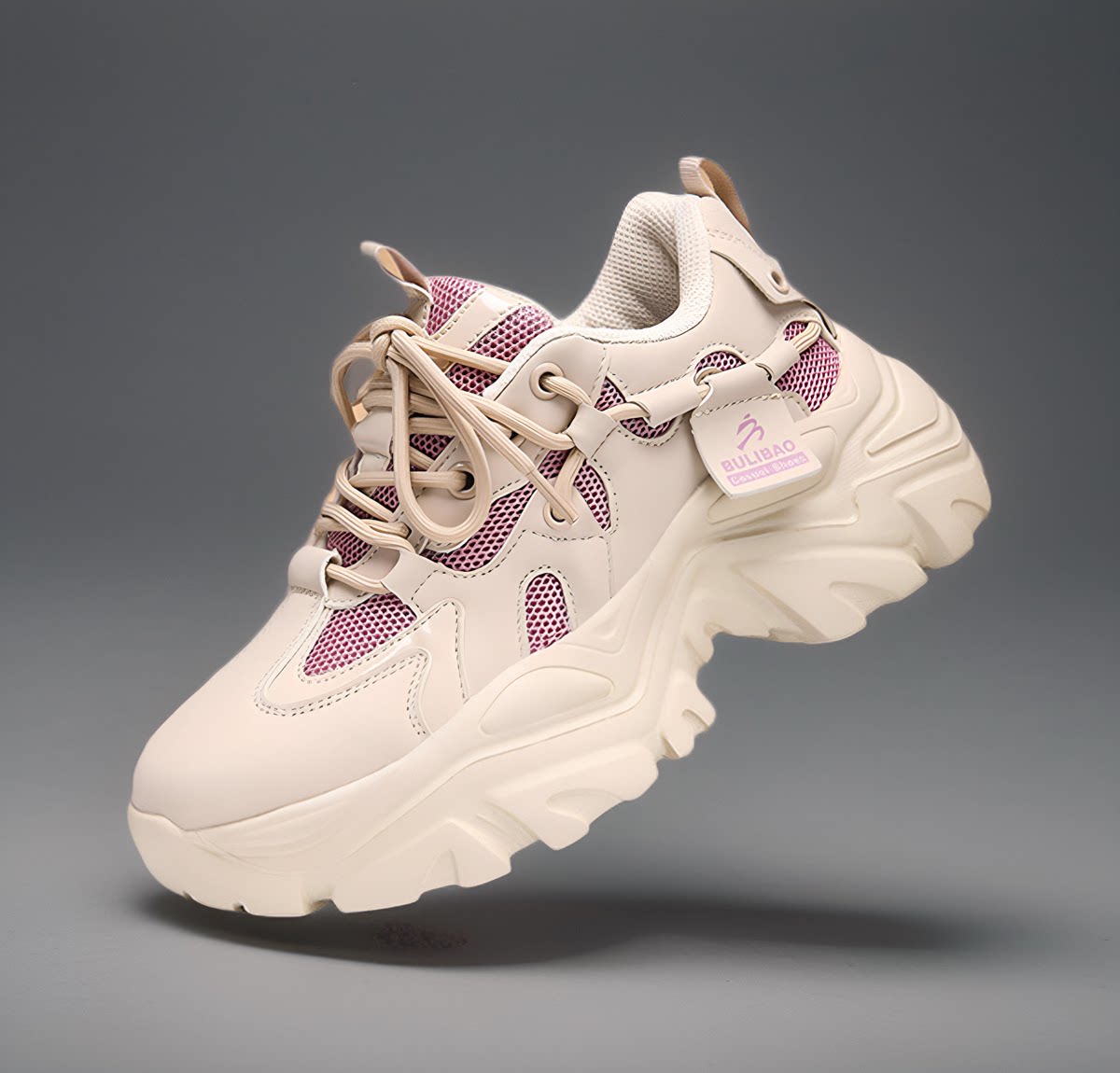 步力宝智能按摩养生磁疗鞋l327女鞋运动休闲老爹鞋减震软底正品