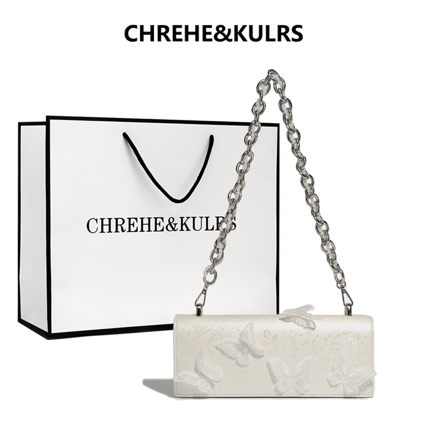 CHREHE&KULRS小众蕾丝法棍包女