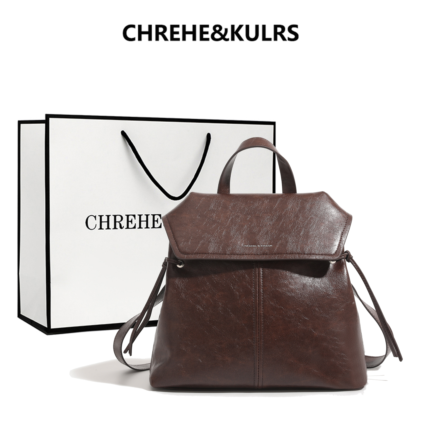CHREHE&KULRS小众复古通勤双肩包