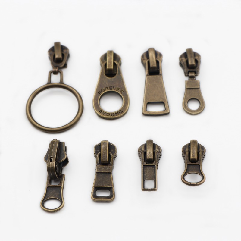 复古青铜5号金属拉头鞋帽服饰箱