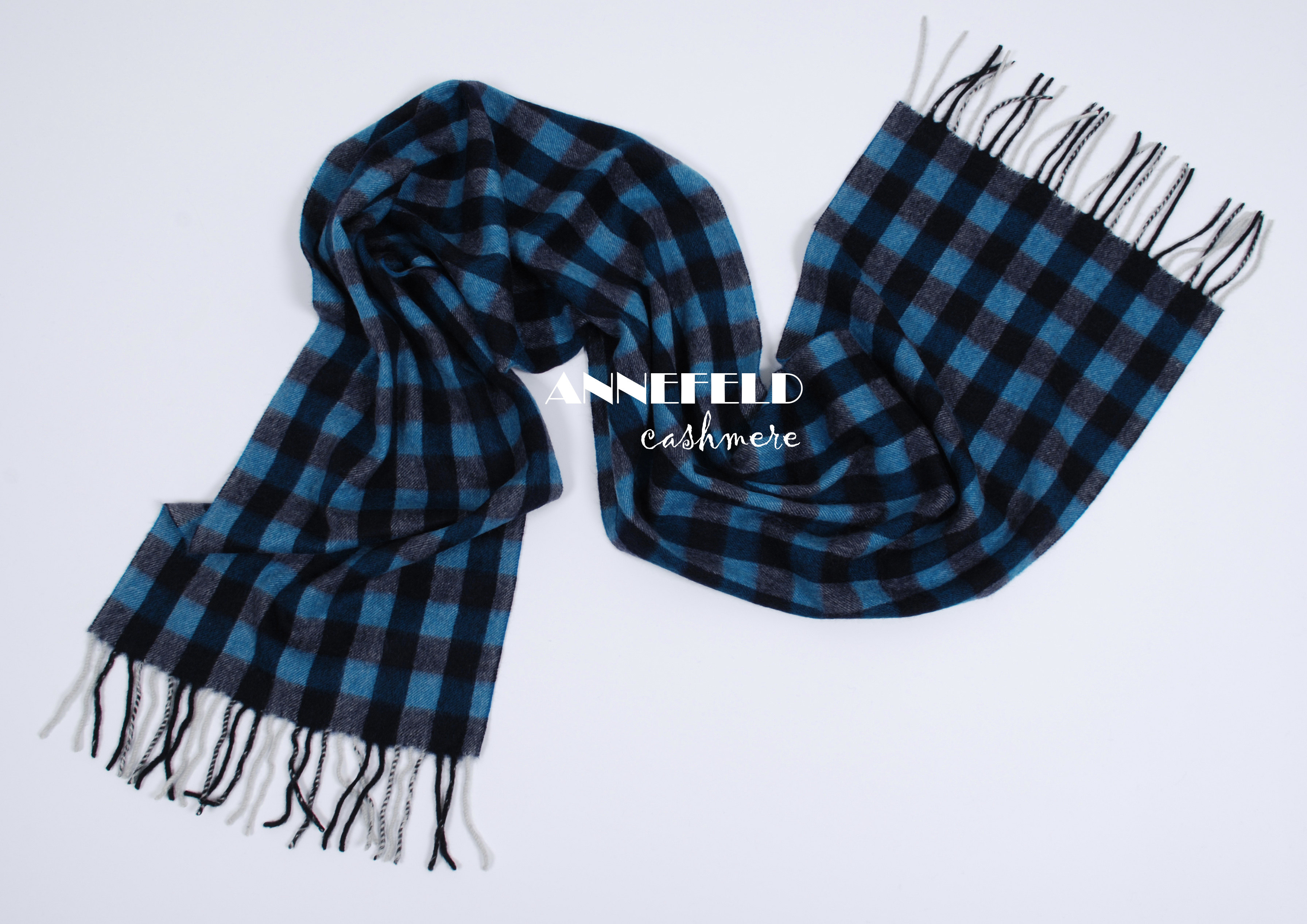 日单新款纯山羊绒加厚格子