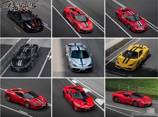 法拉利488Pista车贴拉花458赛道版贴纸F8 F12汽车引擎盖装饰贴画