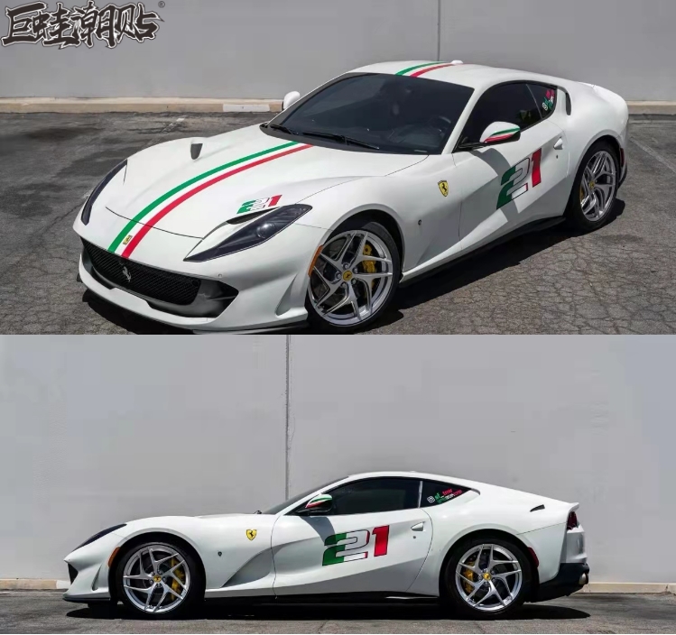 汽车用品贴纸全法拉利812花