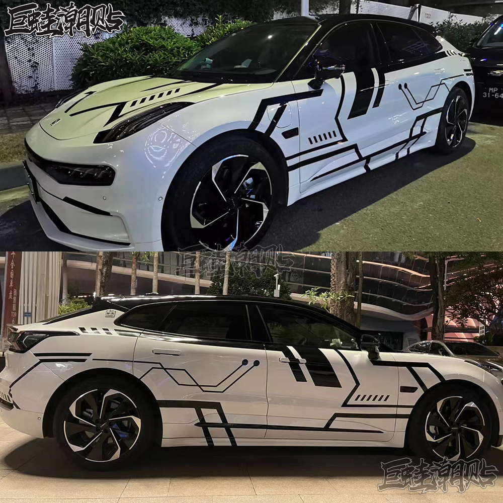 巨蛙潮贴纸全车适用于极氪0