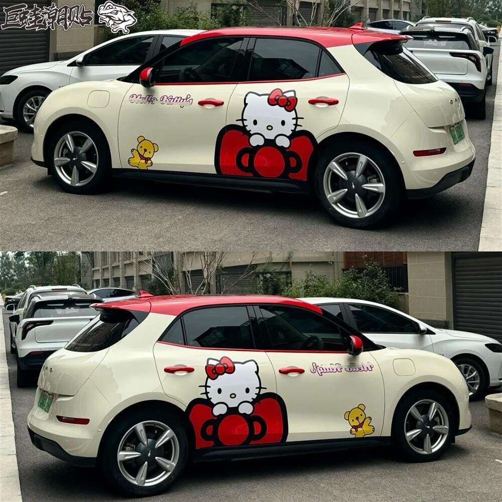 欧拉好猫车贴可爱Kitty定制汽车装饰贴/反光贴