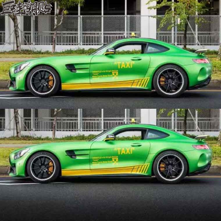 巨蛙潮贴纸车身奔驰AMGTS拉