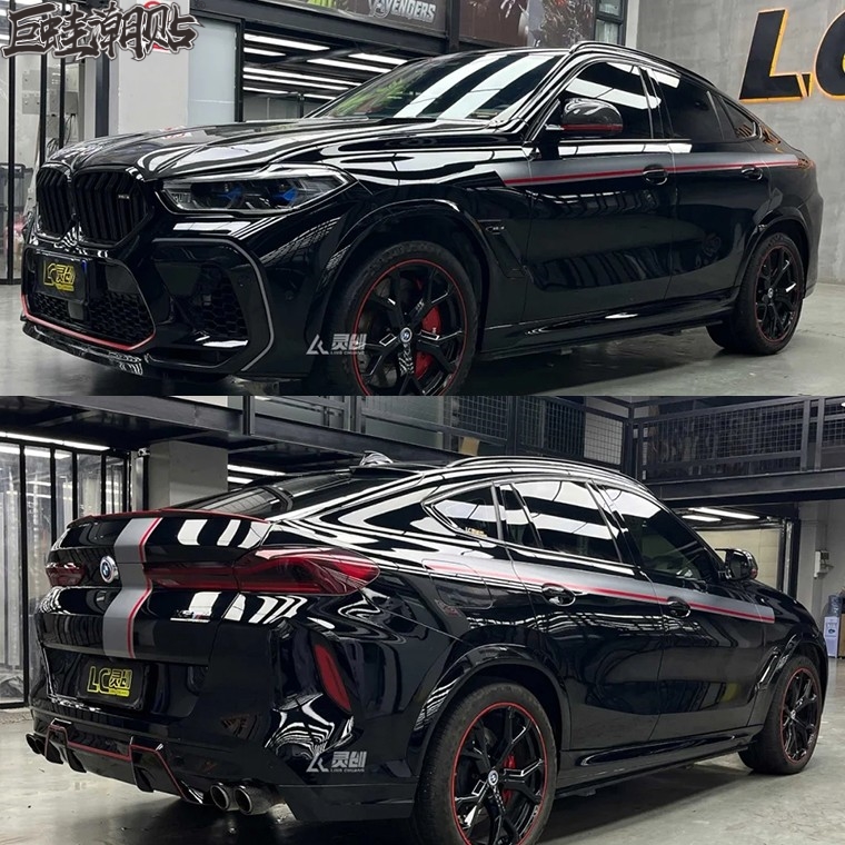 适用宝马x6车贴拉花X3X4X5车身贴纸3系5系侧裙腰线贴引擎盖改装饰
