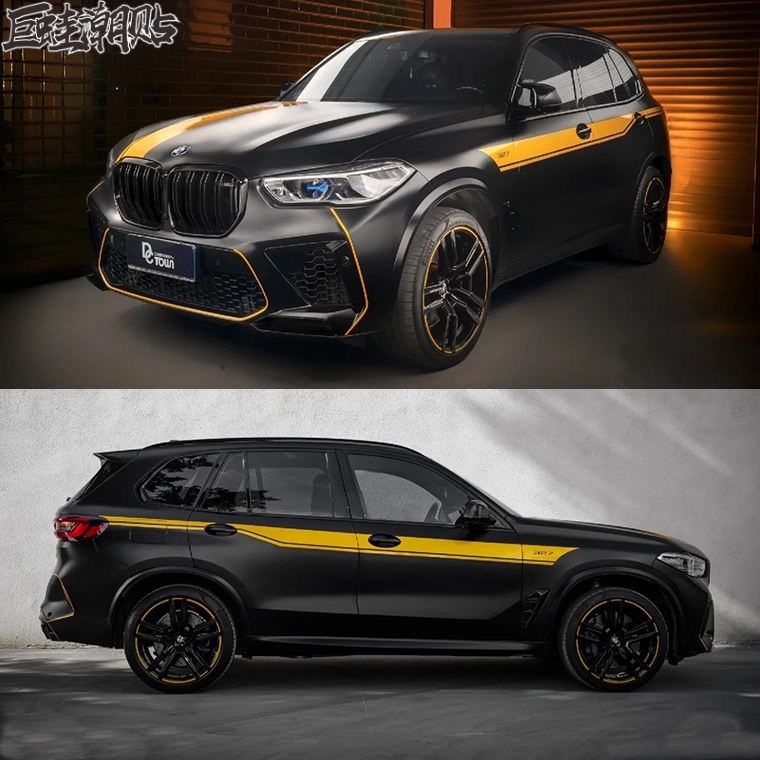 巨蛙潮贴纸全车宝马X5M引擎