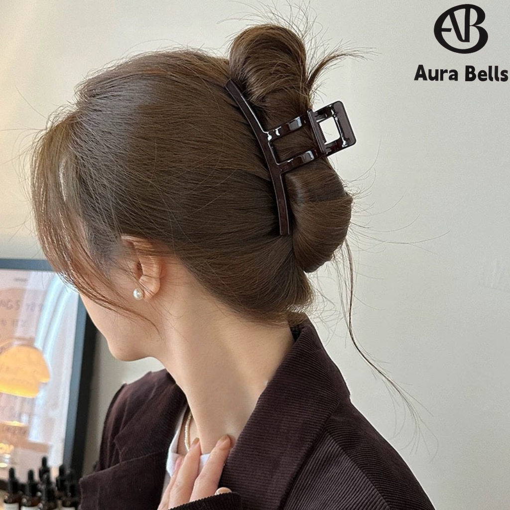 Aura Bells法式慵懒风高级感抓夹优质蝴蝶弹簧简约大发夹盘发夹子