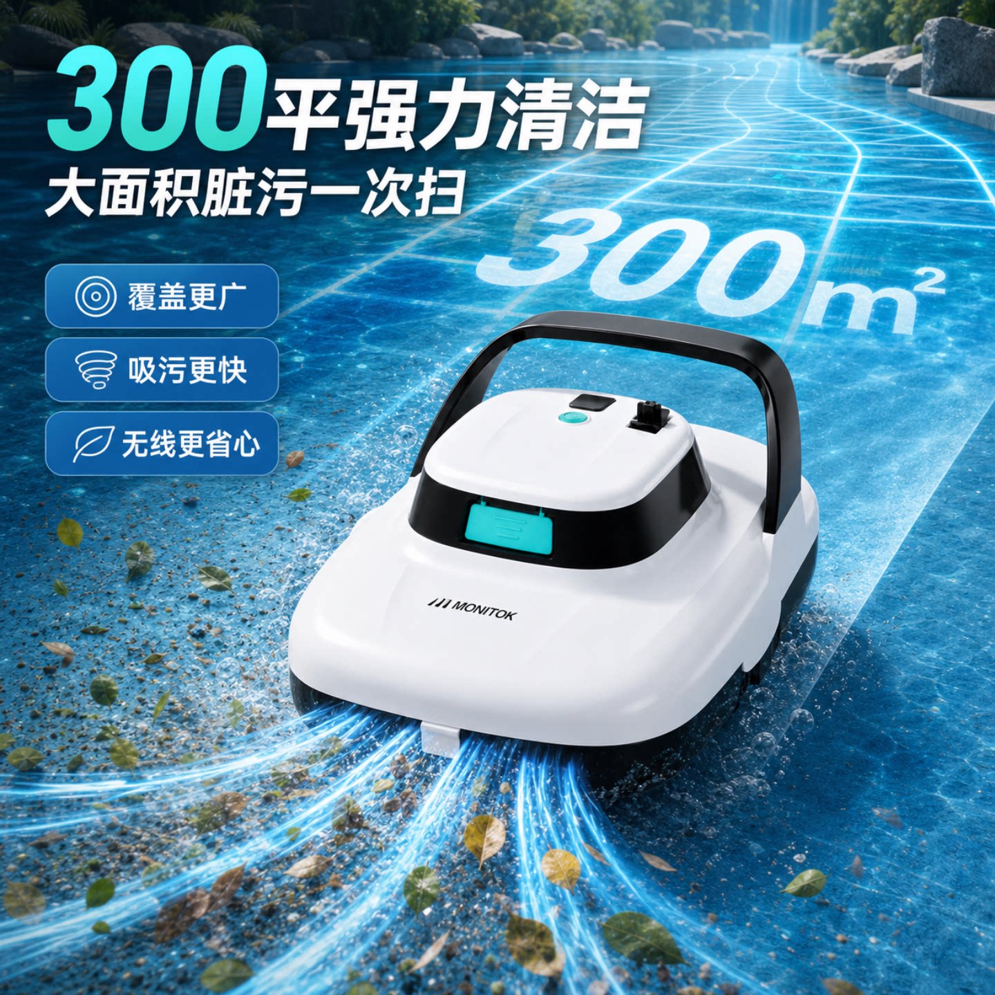 【品牌补贴】泳池底部清洁机器人图片