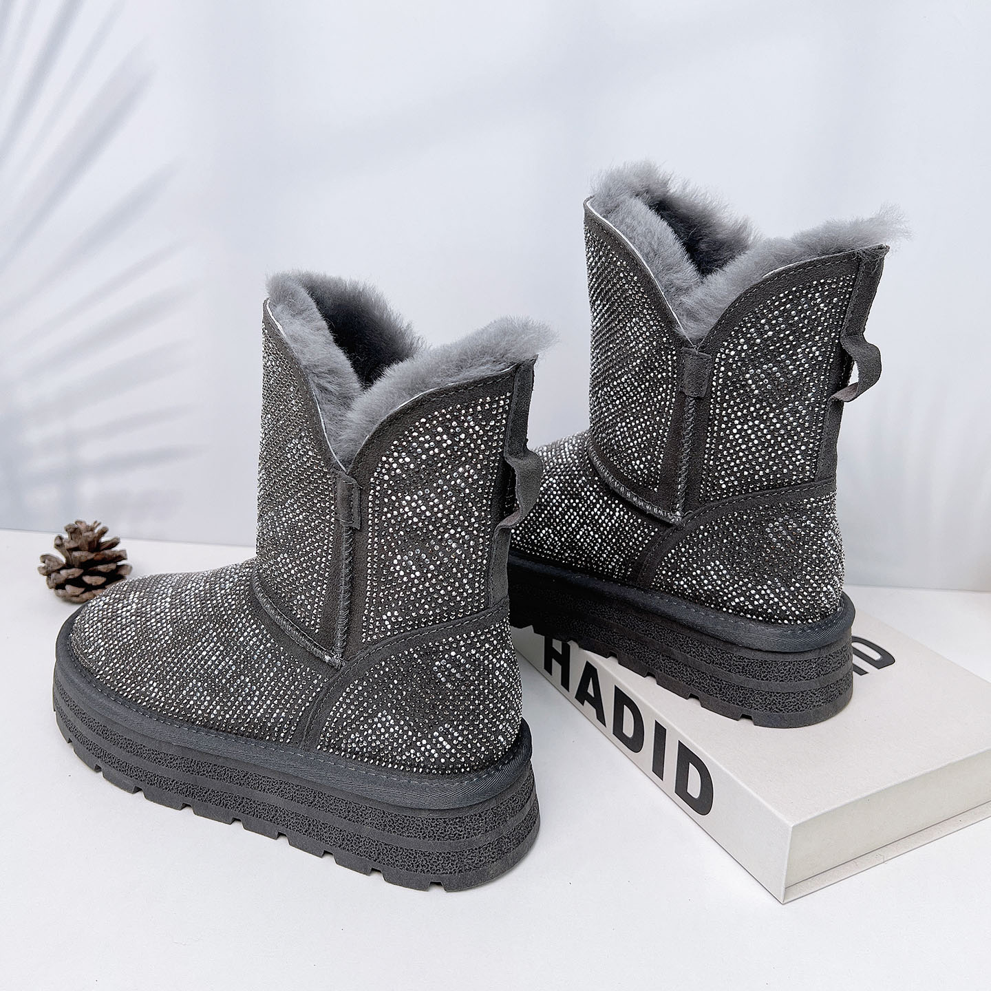 全羊毛厚底雪地靴女2025新款加厚