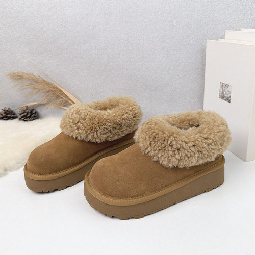 厚底外穿雪地靴女冬加绒毛毛棉鞋