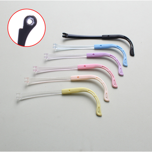 儿童学生近视眼镜腿 TR彩色双牙凸牙2.5mm眼镜脚腿防滑通常用一对