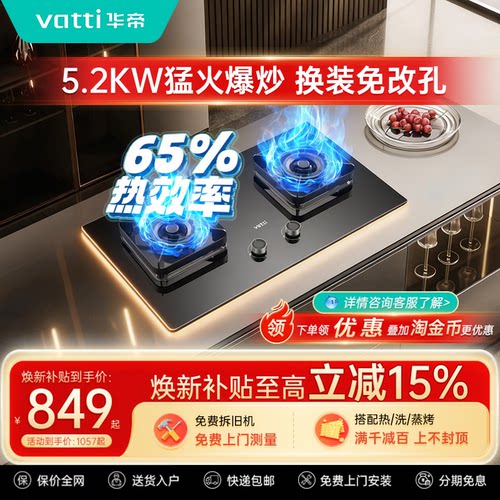 华帝家用节能煤气灶双灶i10071B