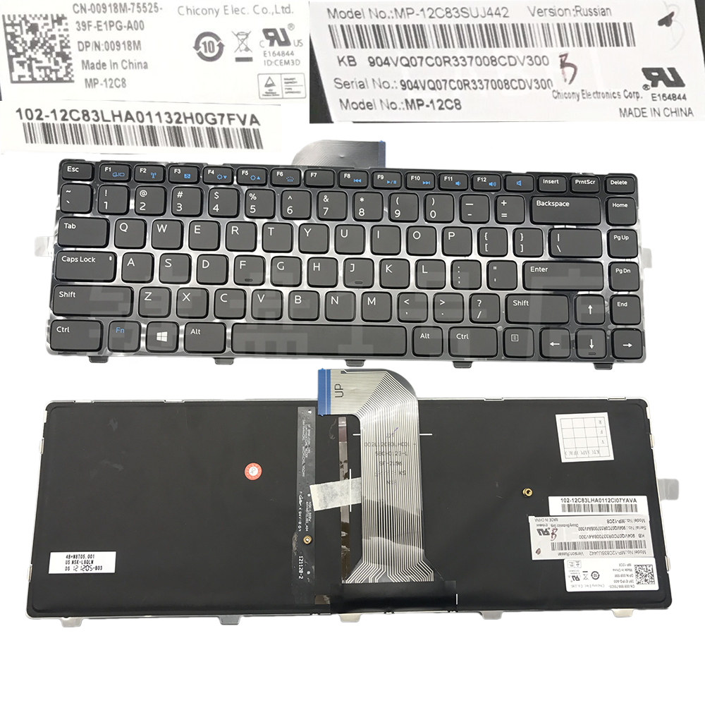 戴尔dell 14 3421 5437 M431R 3437 5421 5435 5523 3440背光键盘