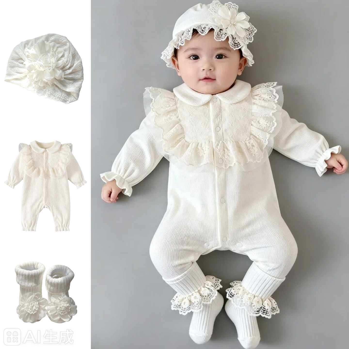 满月百天宝宝衣服女婴儿公主千金风女宝百岁宴小礼服女孩幼儿服装