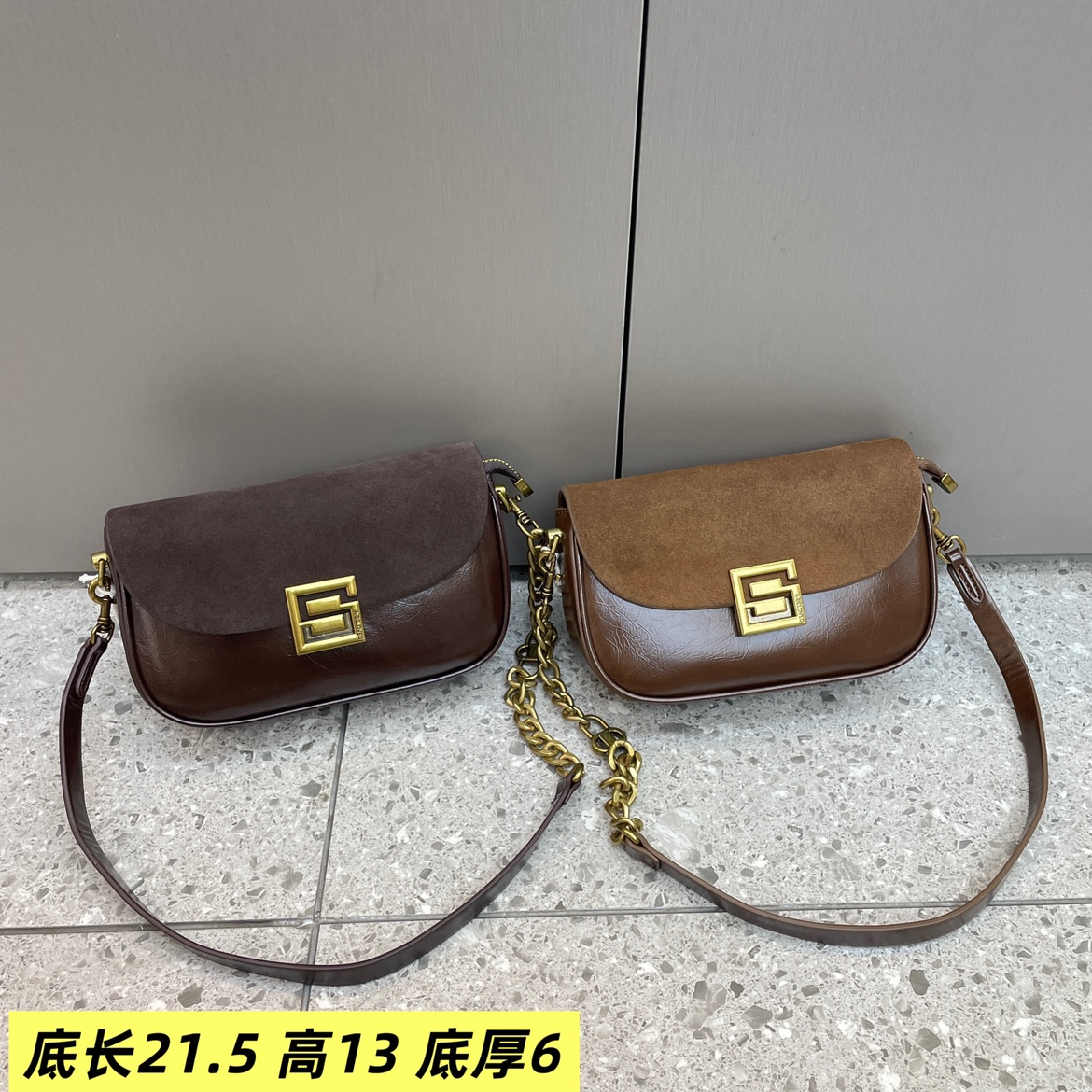 磨砂皮链条腋小方包女包2025新款时尚欧美气质小众韩版斜挎包潮