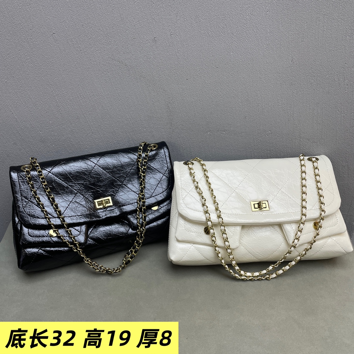 菱格链条腋下韩版质感女包2025新款时尚欧美气质锁扣韩版斜挎包