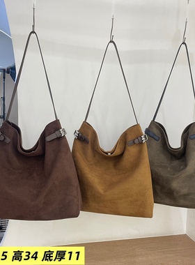 莱曼多斯质感女包2025新款撞色磨砂绒时尚8962百搭轻奢软单肩斜挎