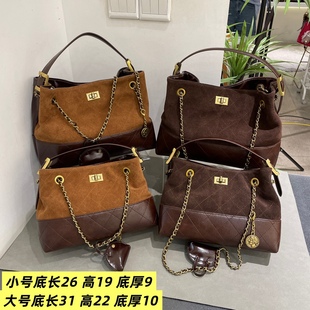 5733轻奢斜挎 气质5700 劳拉磨砂皮链条包水桶女包2025新款 时尚