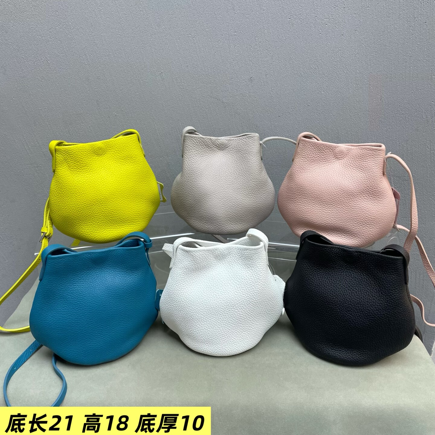 牛皮女包2026新款真皮花瓶包时尚韩版休闲质感个性斜挎小包包潮包