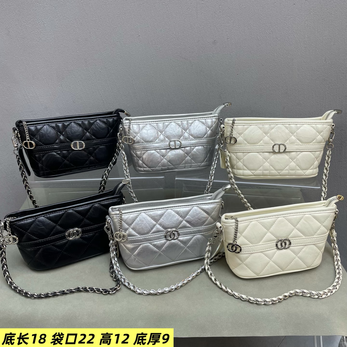 菱格链条元宝女包2026新款时尚休闲质感欧美斜挎包百搭小包包潮