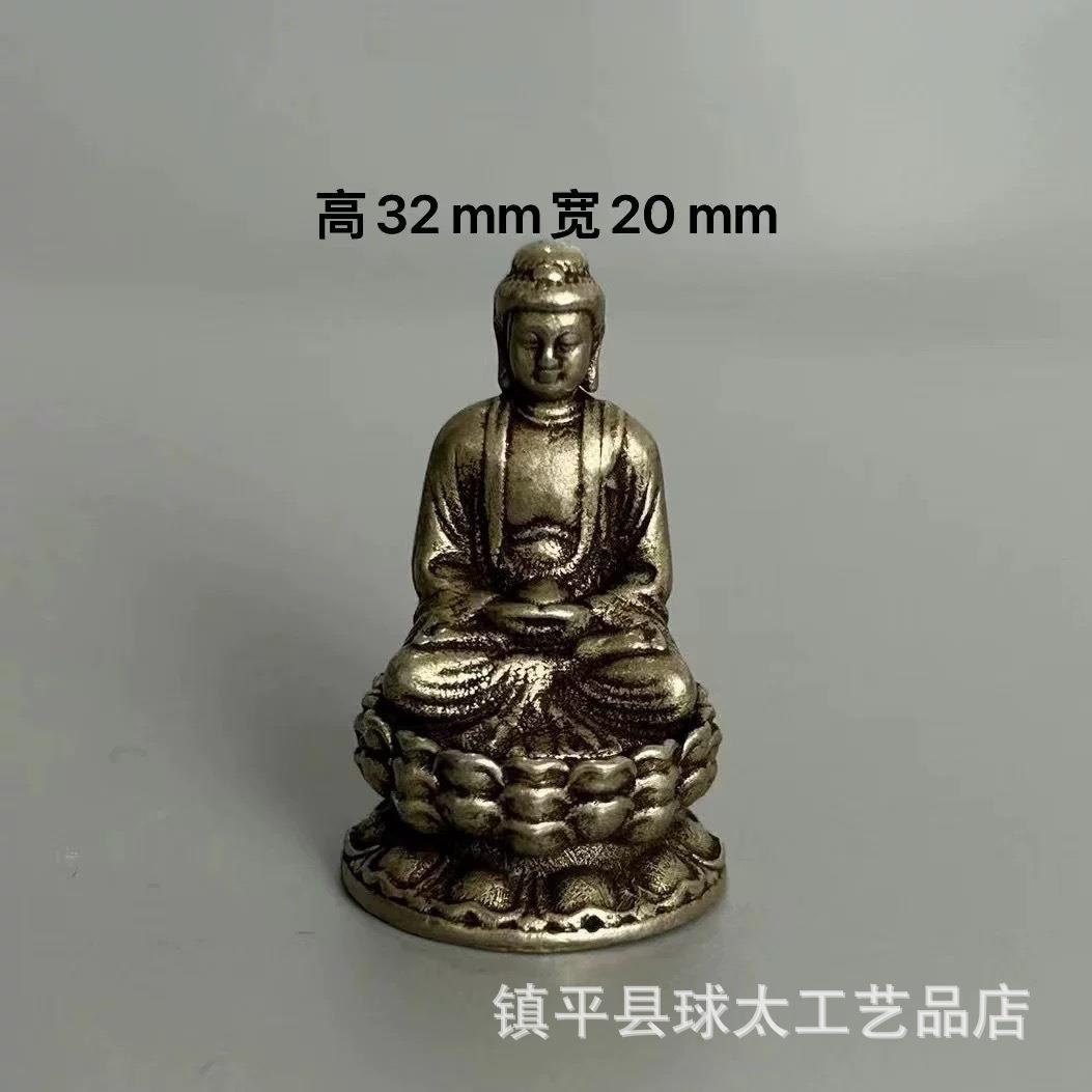 藏式铁三宝佛像释迦摩尼阿弥陀佛药师佛小摆件袖珍小佛像