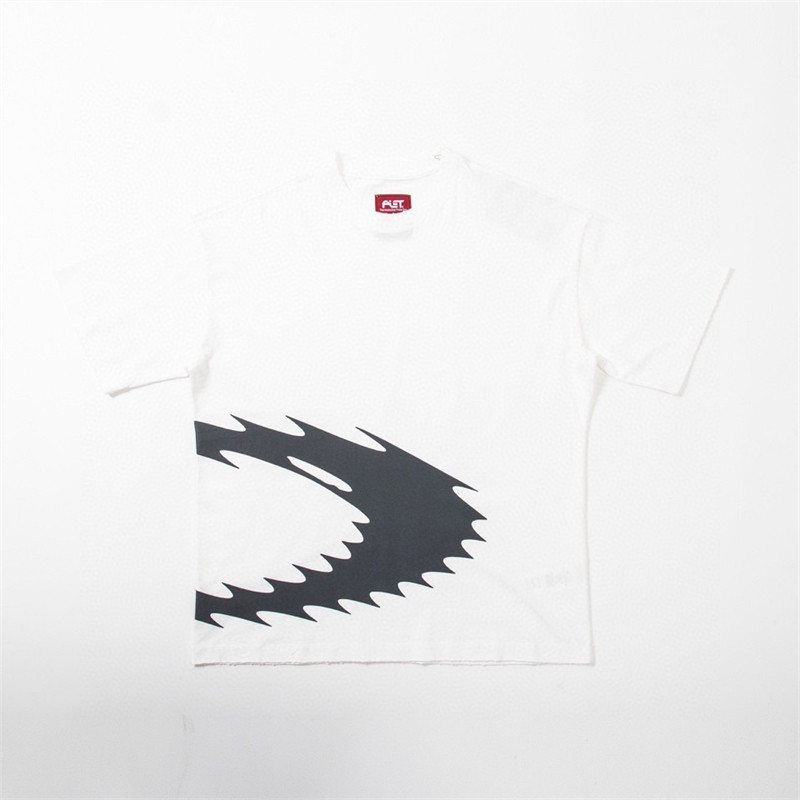 thumbnail for Factory Craftsmanship! Ok Power Piet Collaboration Series Print Washed Vintage Heavy weight Short Sleeve T-Shirt American High Street