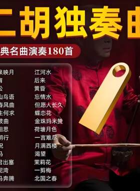 二胡伴奏曲U盘民乐经典名曲二泉映月纯音乐优盘二胡初学者教学mp3