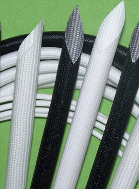 硅树脂玻璃纤维管 200度高温套管自熄管玻纤管1-25mm黑色白色 1米