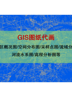 GIS代画/空间分布图/研究区概况图/高程分析图/流域分析图/采样图